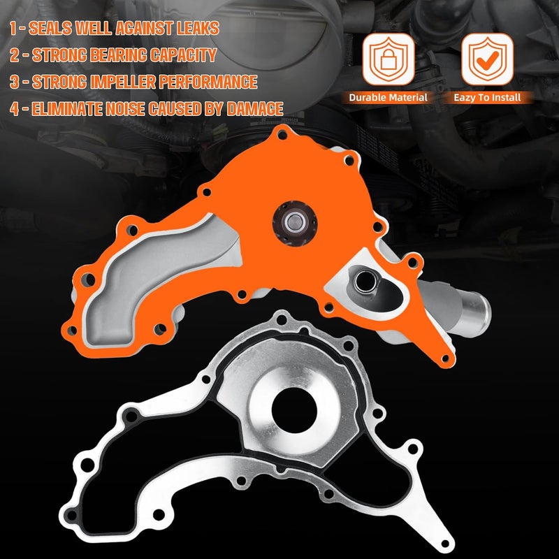 KARCOCA AW6169 Professional Water Pump Kit With Gasket Compatible with 3.6L V6 Dodge Chrysler Jeep Ram 1500 Challenger Charger Grand Caravan 2011-2018 - Image 4